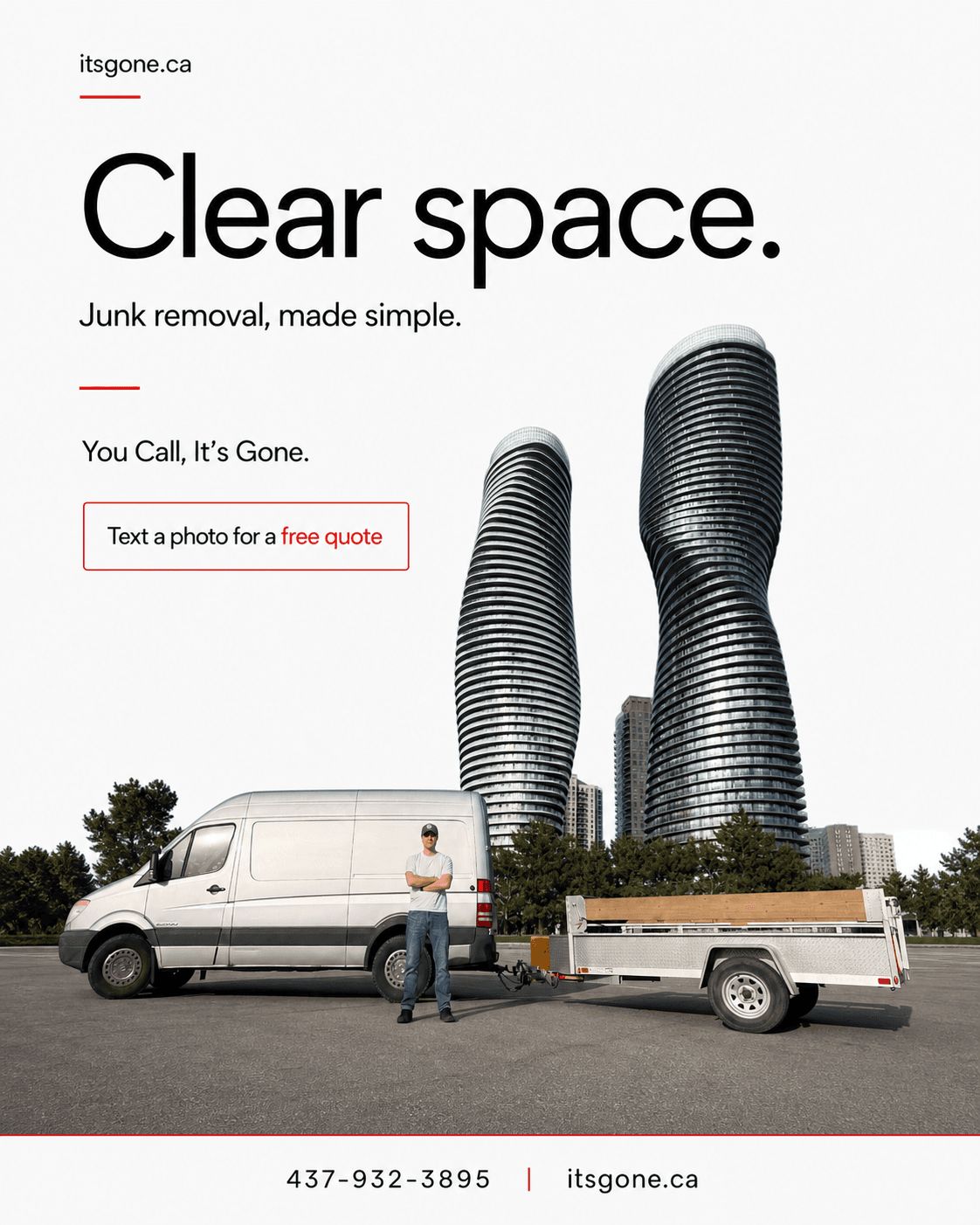 itsgone.ca flyer: Clear Space
